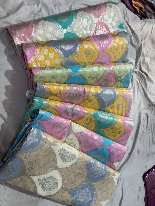 Banarasi brocket katan rankat fabric
