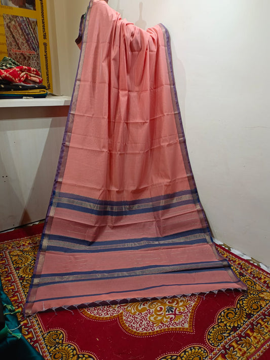 Off Red Rewa Maheshwari Saree