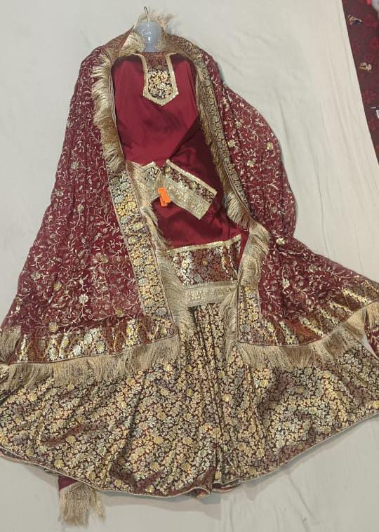 Banarasi kimkhab gharara stiched