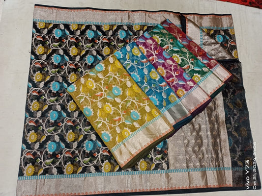 Kora organza saree