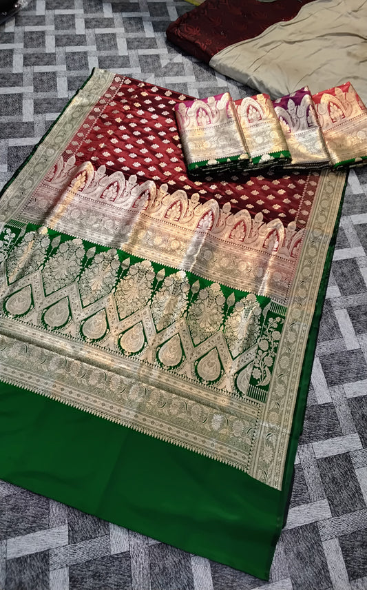 Banarasi nylon sation saree