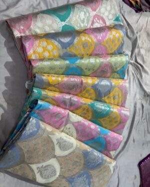 Banarasi brocket katan rankat fabric