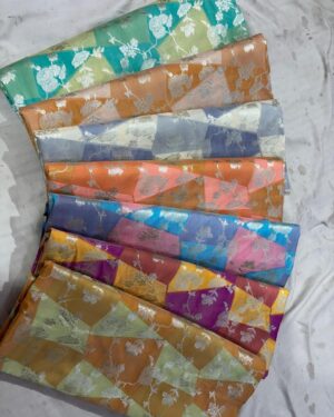 Banarasi katan rankat handloom fabric