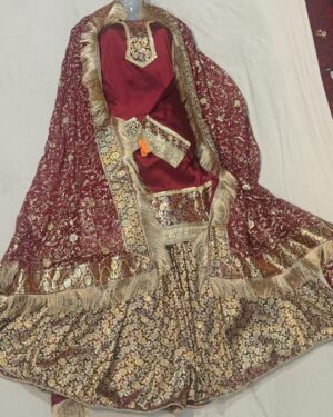 Banarasi kimkhab gharara stiched